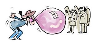 chewing gum bubble in Singapore