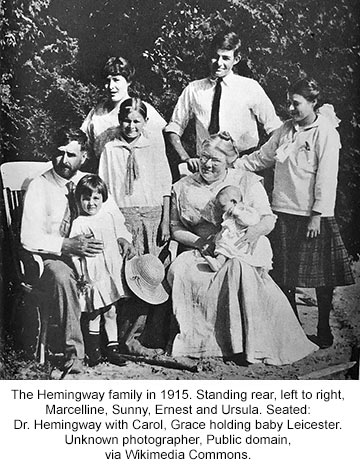 the Hemingway Family in 1915