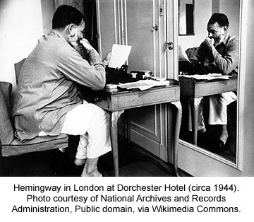 Hemingway in London, 1944
