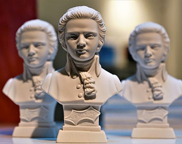 busts of Mozart