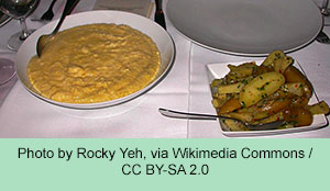 Polenta and Artichokes dinner