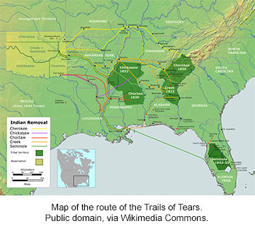 Trail of Tears map