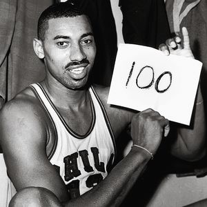 Wilt Chamberlain on the night he scored 100 points in the NBA
