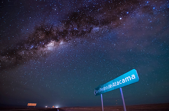ceu estrelado no deserto no atacama chile