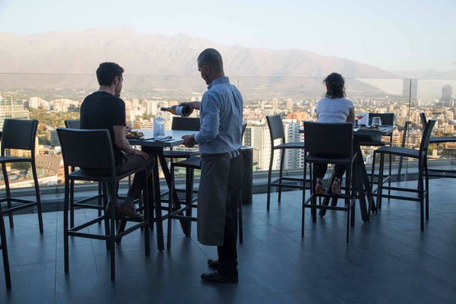restaurante para ver o por do sol em Santiago luna bar