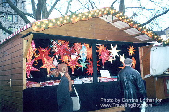 Christmas market stall