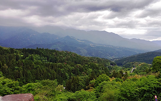 scenic overlook at a mountain pass