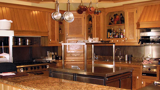 private kitchen at the Pittormie Castle