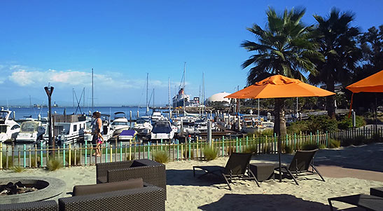 yachts on the beach just outside the Hotel Maya