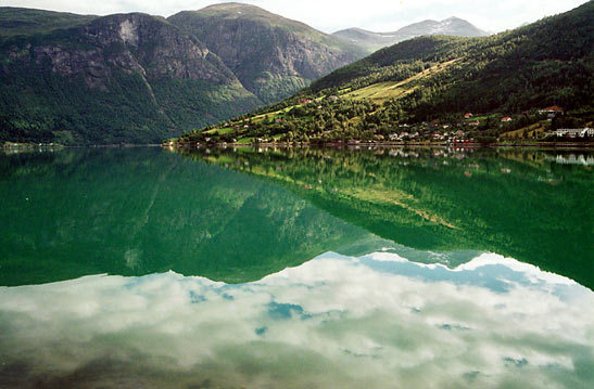 the town of Stryn in the Nordfjorden, Norway