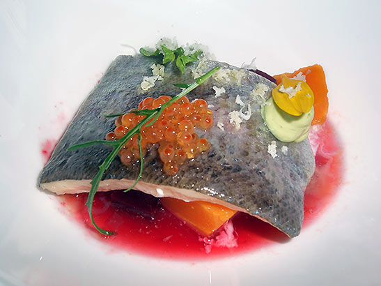 trout dish at the Werfen at Obauer Restaurant