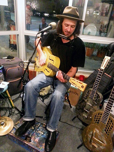 Ben Powell performing an original composition