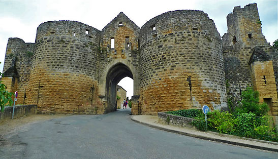walls of the fortress village of Domme
