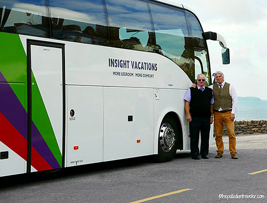 Big Mike and Eugene with Insight Vacations bus