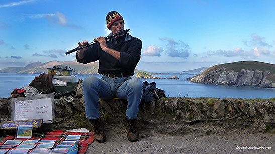 Irish musician with flute
