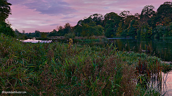 sunset along the banks of the River Shannon