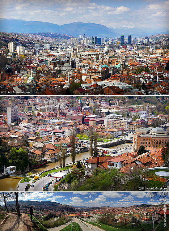 view of Sarajevo metro valley from the Yellow Fortress