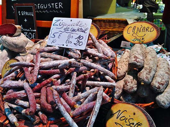 produce at a farmers' market inside the converted Saint Mary's Church, Sarlat-la-Caneda 1
