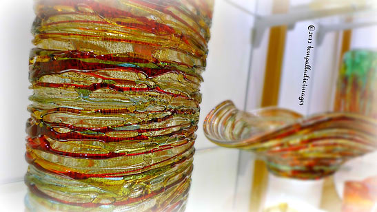 finished glass items on display at the AVG