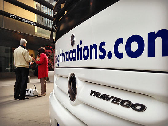 front of an Insight Vacations bus