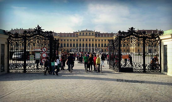 Schonbrunn Palace on the outskirts of Vienna