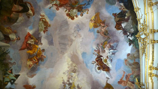 one of the art works inside the Schonbrunn Palace