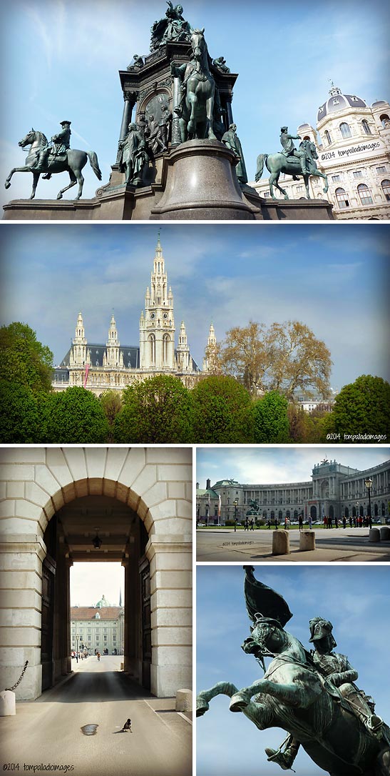 the Maria Theresa Square, the Burgtor Gate and Heroes' Square