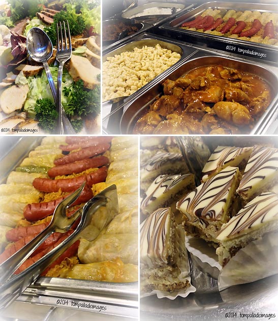 entrees for a dinner cruise along the Danube