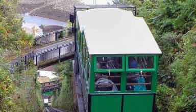 railway car of the Lynton & Lynmouth Cliff Railway