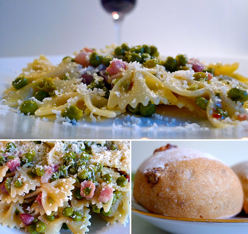 finished farfalle dish