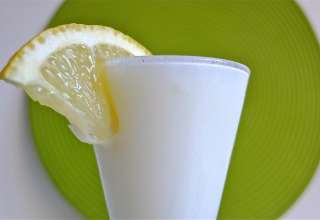 sgroppino with lemon garnishing