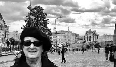 Sue Palmer in Red Square, Moscow