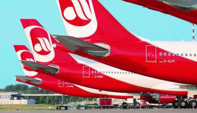 parked airberlin aircraft