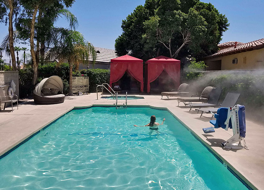 the pool at The Chateau