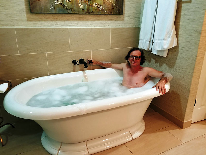 the writer at a The Chateau suite