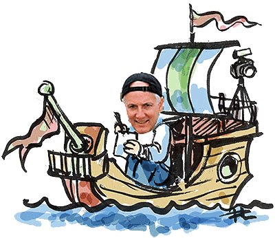 caricature of Skip Kaltenheuser