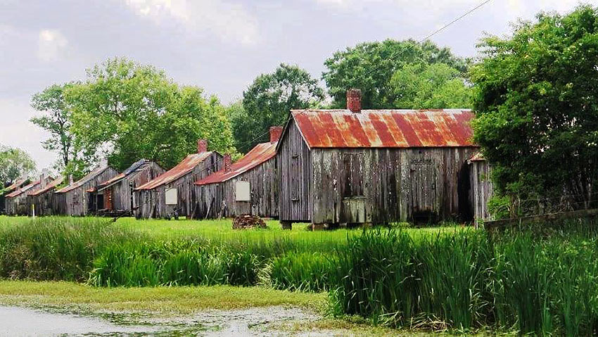 1840s quarters for slaves working the sugar mills at Lafourche Parish