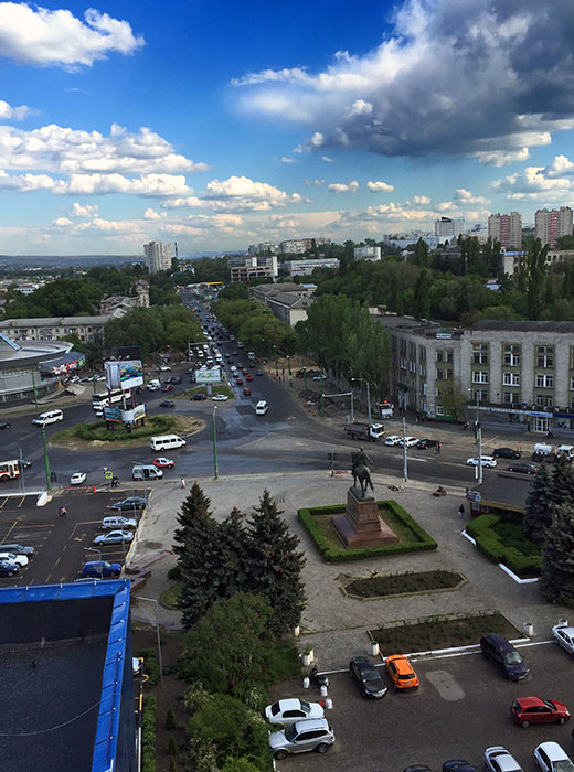 view of Chişinău from the Cosmos Hotel