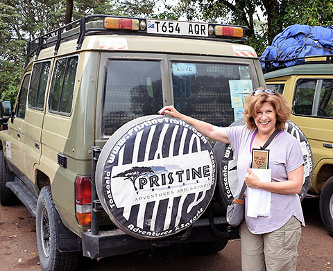 writer's wife with Land Cruiser