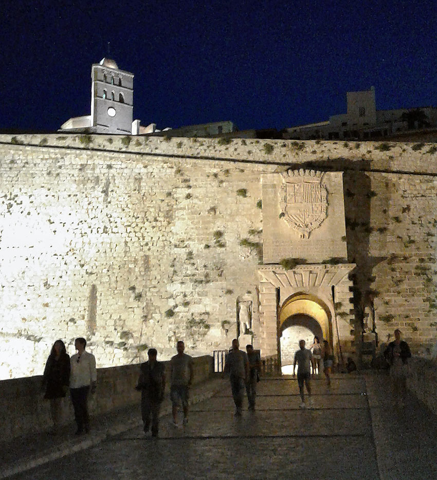 view of the castle at Old Town Ibiza