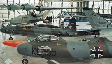 classic aircraft on display at the Oberschleissham Airport Museum