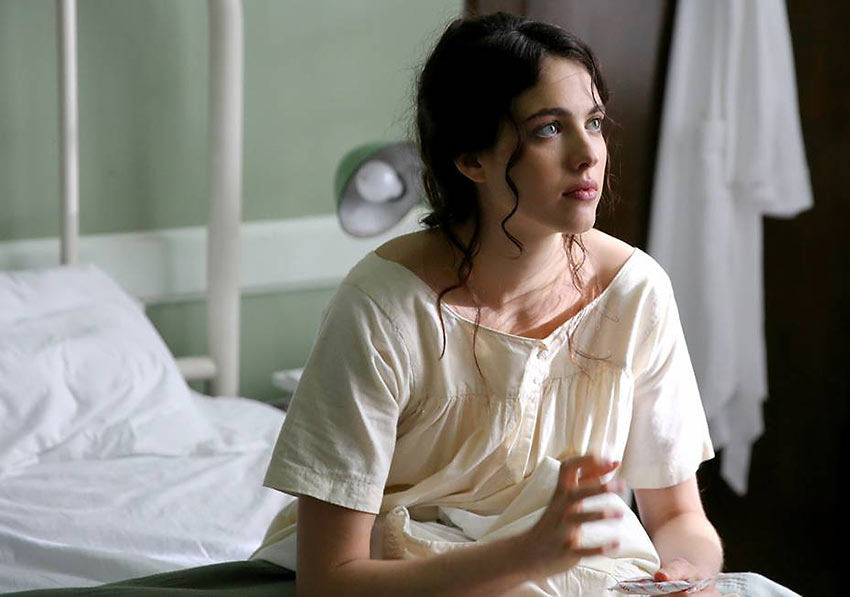 Margaret Qualley as Sister Cathleen in a scene from 'Novitiate'