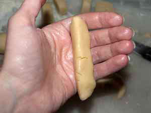 preparing dough for Vanillakipferl cookies