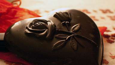 heart-shaped chocolate