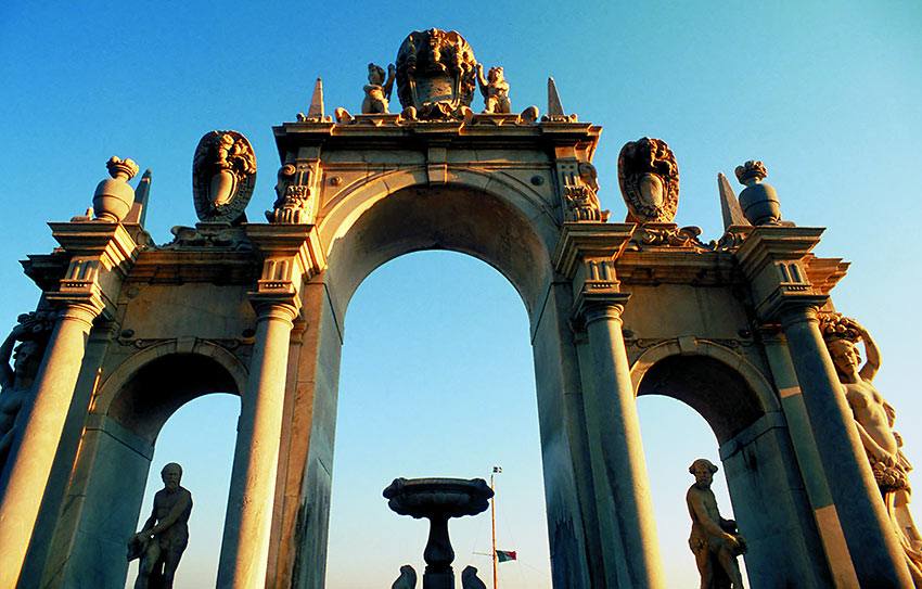 Fontana del Gigante or Fountain of the Giant in Naples