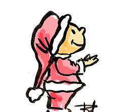 Kid Santa cartoon