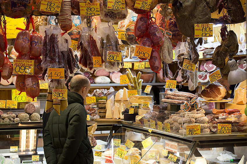 food stall in Bologna
