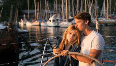(Bella Thorne) is taken on her first ever sail with Charlie (Patrick Schwarzenegger)