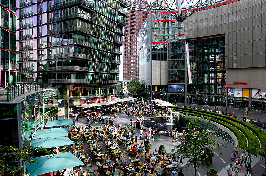 the Sony Center in Potsdamer Platz