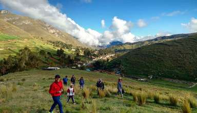 a hillside at Huaricolca